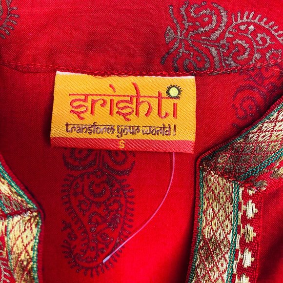 Stunning Hand Crafted Indian Tunic / Dress- NWOT - Picture 2 of 7